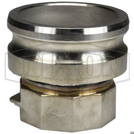 Dixon Type A Cam and Groove Reducing Adapter, 2 x 3 in, Male Adapter x FNPT, 316 SSss Steel 4030-A-SS